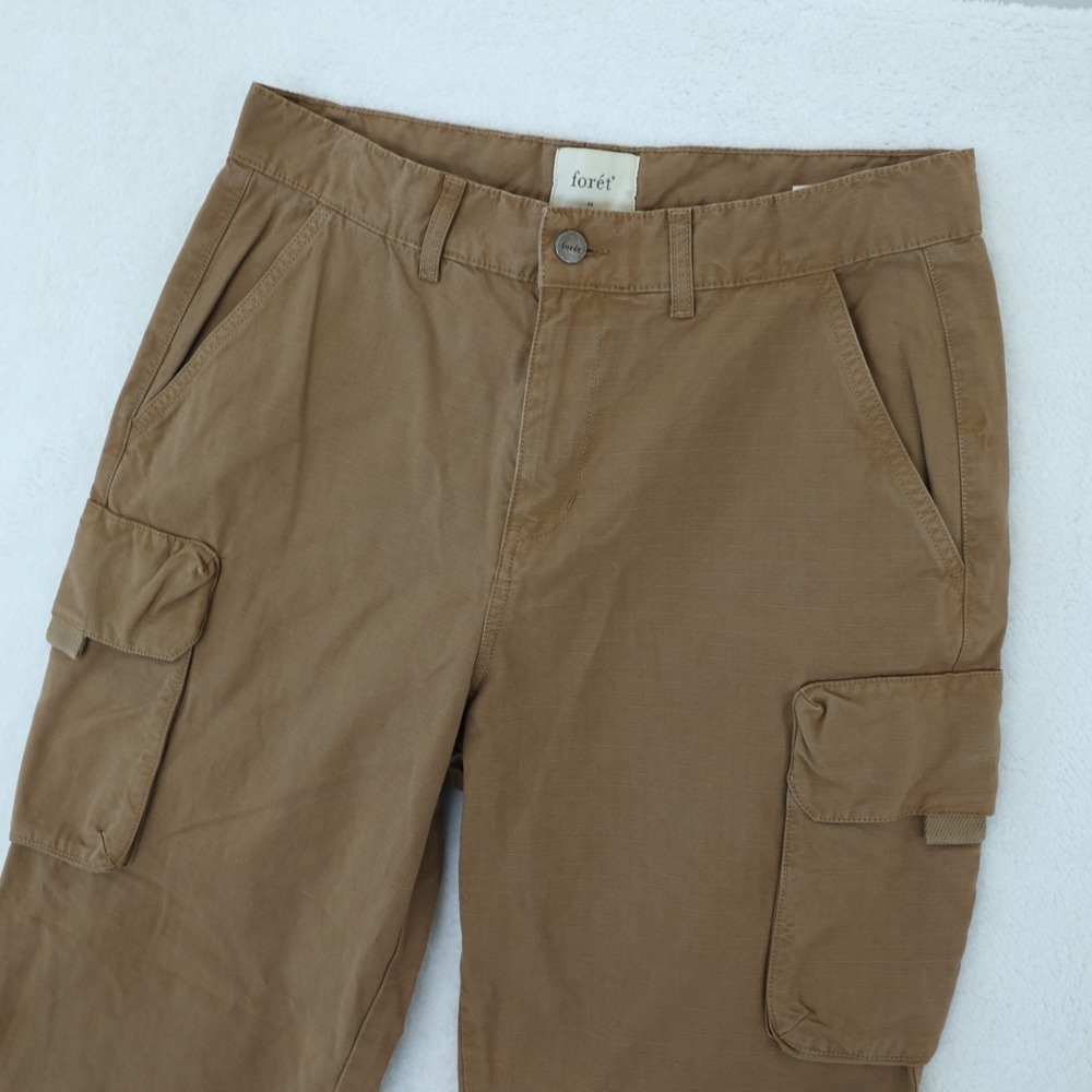 Foret Drip Cargo Pant Men's‎ 30 x 28 Burnt Khaki Cotton Straight Ripstop $160 - Picture 2 of 15